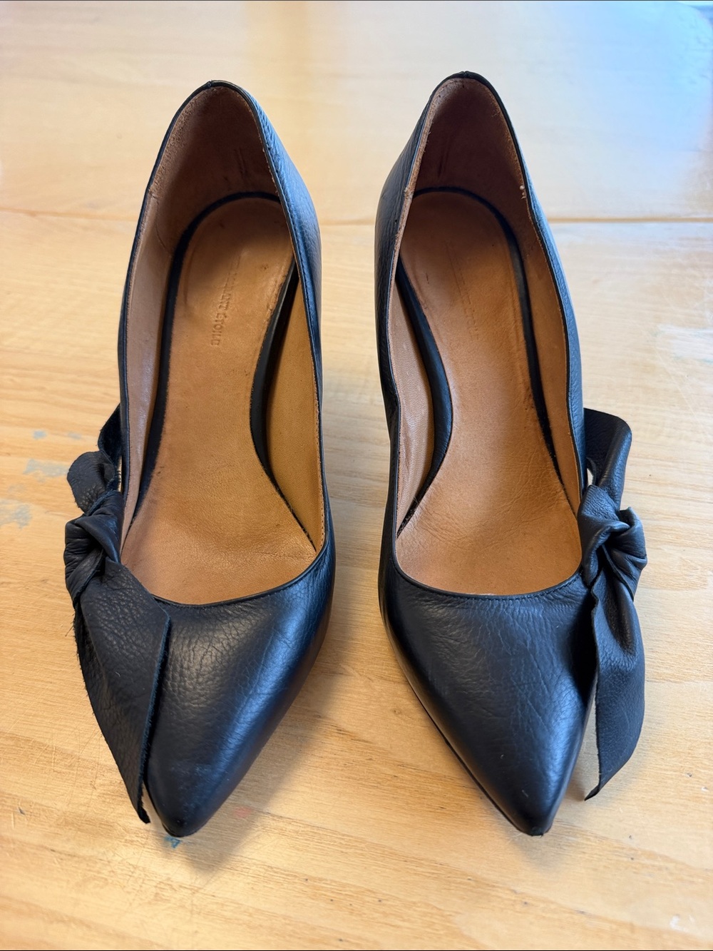Isabel Marant Black Pointed Toe Bow Pumps
